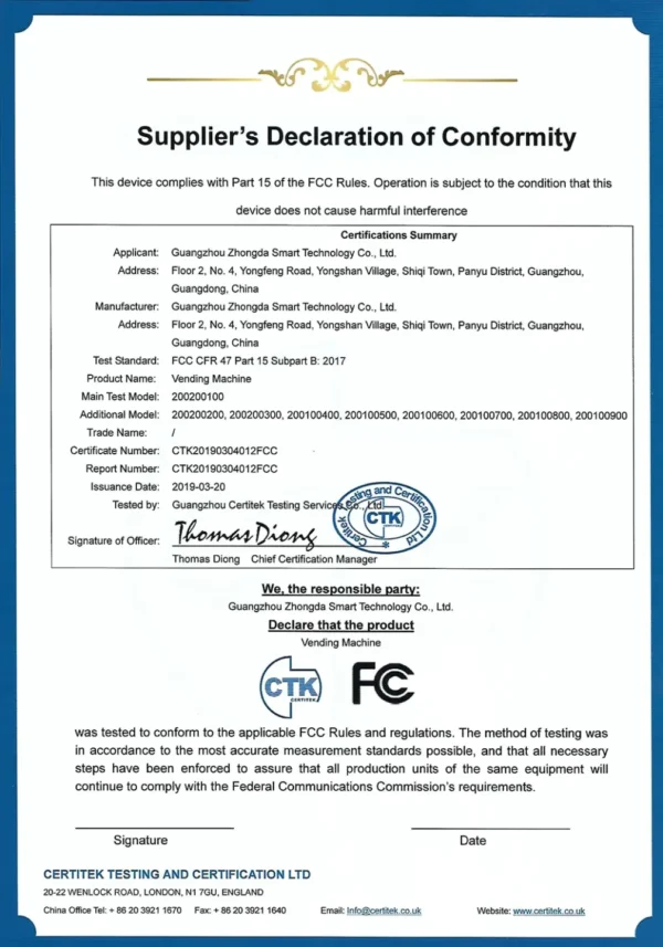 FCC-Zertifizierung